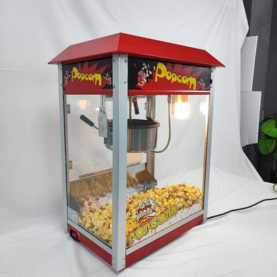 1400 Machine électrique pour les collations Machine de fabrication de pop-corn non collant avec verre transparent