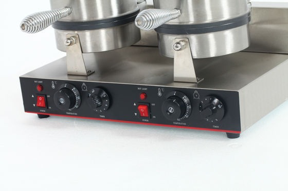 Fabricant de gaufres électriques non adhésives à 2 plaques avec poignée anti-étouffement et 220V