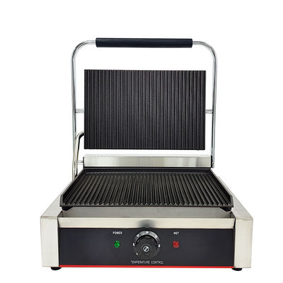 Grille à contact électrique 220v avec plaques à rainures complètes et collecteur d'huile amovible