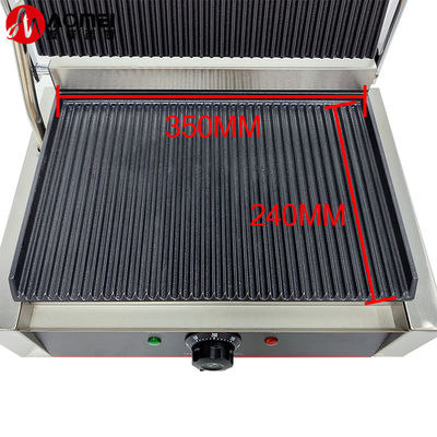 Grille à contact électrique 220v avec plaques à rainures complètes et collecteur d'huile amovible