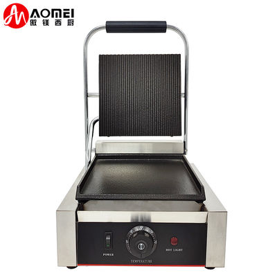 Presse à panini en acier inoxydable non collant revêtue de plaques plates et à fond plat