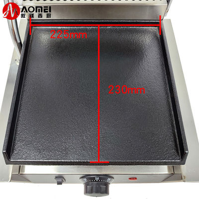 Presse à panini en acier inoxydable non collant revêtue de plaques plates et à fond plat