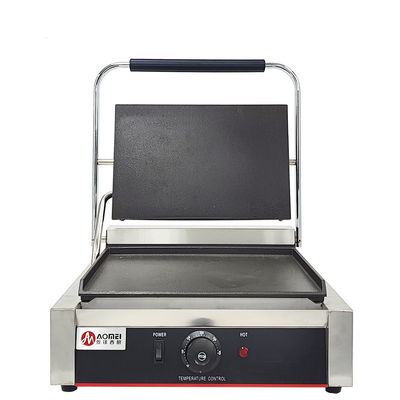 Fonction sans fumée Tout en acier inoxydable électrique Panini Grill de contact pour le commerce