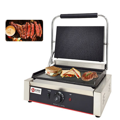 Plaques de gril antiadhésif Panini électrique machine à griller sandwich en acier inoxydable 220v
