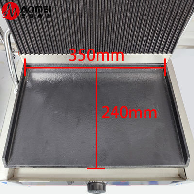 Cuisine Cuisine électrique Panini Sandwich Maker avec des barbecues en fonte et des assiettes
