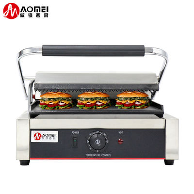 Cuisine Cuisine électrique Panini Sandwich Maker avec des barbecues en fonte et des assiettes