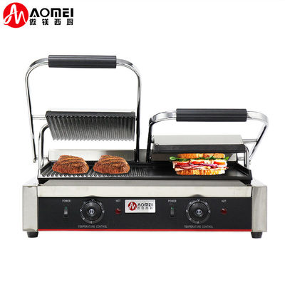 Équipement de cuisine commercial Grille électrique en acier inoxydable avec source d'alimentation électrique