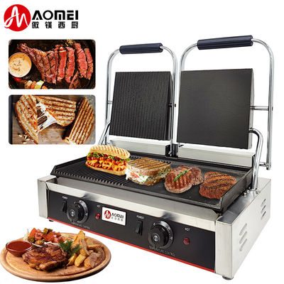 Équipement de cuisine commercial Grille électrique en acier inoxydable avec source d'alimentation électrique
