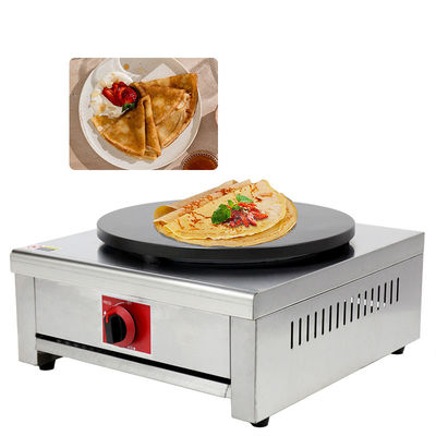 Machine à crêper à gaz à tête unique en acier inoxydable avec bâton