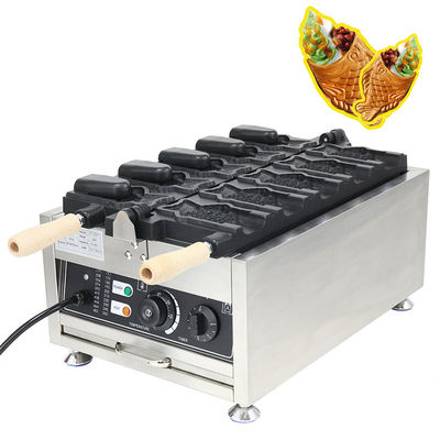 Produit alimentaire et boissons électrique Taiyaki Maker machine à gaufres à bouche ouverte d'acier inoxydable non collant