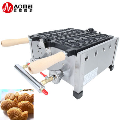 8.15 KG Non collant 14pcs Petit fabricant de gaufres en forme de poisson en acier inoxydable machine à gaz Taiyaki