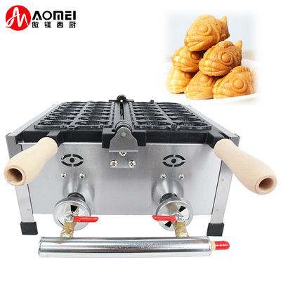 8.15 KG Non collant 14pcs Petit fabricant de gaufres en forme de poisson en acier inoxydable machine à gaz Taiyaki