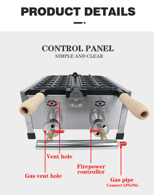 Lpg type machine à poisson Taiyaki 14 pièces Mini-fabricant de gaufres de poisson pour le numéro d'article AO-1104R