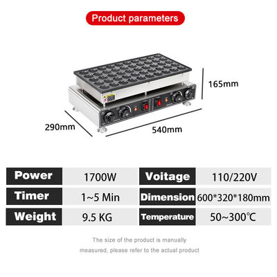 50 pièces électrique non-adhésif machine à gaufres Taiyaki avec commerciaux Poffertjes Plate