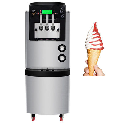 Système de pré-refroidissement Fabricant de crème glacée douce avec 3 saveurs 540x850x1500mm en acier inoxydable