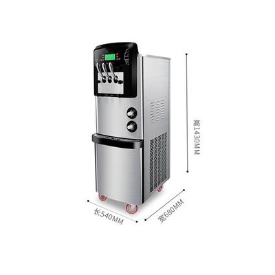 Machine à glaces à 3 saveurs à service doux avec une capacité de 36 à 42 litres par heure