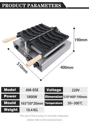 10.4 KG Mini Waffle Maker en forme de banane pour une collation facile