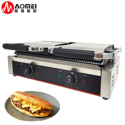 Grille électrique Panini à pression de 215*215 mm pour les entreprises de restauration