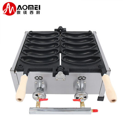 Puissant fabricant de gaufres à gaz de 1800W avec conception de moules personnalisés