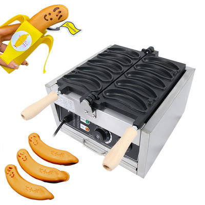 Voltage 220V/110V Fabricants de gaufres en forme de banane 1800W Machine à gaufres électrique 10PCS