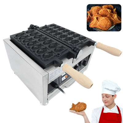 Plate à sandwich machine à faire des gaufres en forme de poisson 14 gâteaux Taiyaki gâteau de restauration rapide électrique