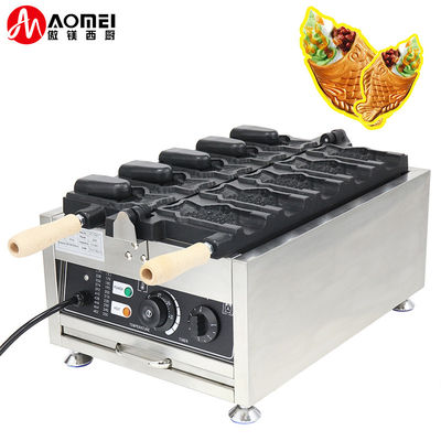Machine de fabrication de gaufres en forme de poisson en forme de moule personnalisée pour les gâteaux électriques et les friandises