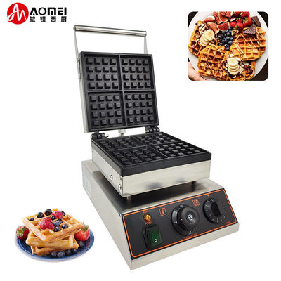 Nonstick électrique fabricant de gaufres belges 4pcs cuisinière à gaufres rectangulaire pour les collations