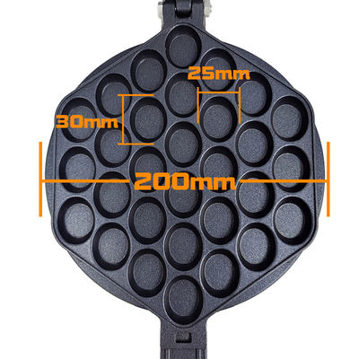 200 mm de diamètre Taille du moule Boule électrique antiadhésive Waffle en fer cuisinier pour la fabrication de collations