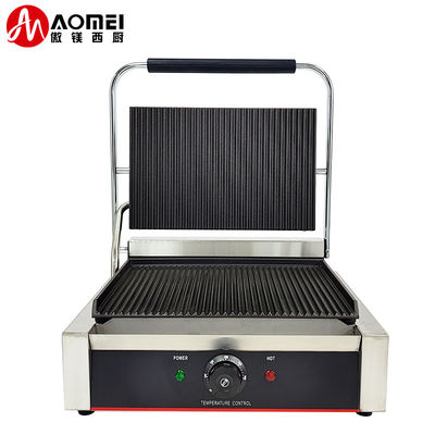 220V électrique commercial de contact en fonte Sandwich Panini presseur Grill Griddle machine