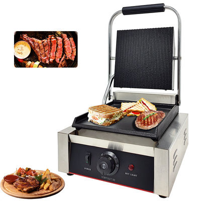 Grill électrique commercial Portable Panini Sandwich Grille de contact 305*340*190mm 10,8kg