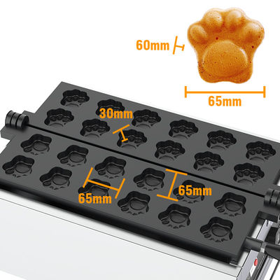 3000W machine à cuire des muffins à patte d'ours avec une forme de patte de chat Voltage 220v Waffle de dessin animé