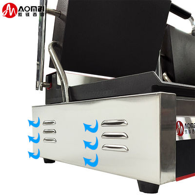 Fabricant de gril à contact en acier inoxydable en fonte Panini pour restaurant boulangerie collation 220v