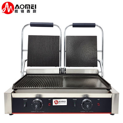 Commercial électrique en fonte de contact de fer sandwich Panini presseur Grill Griddle machine