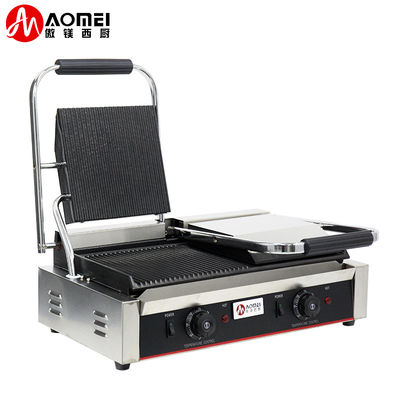 Commercial électrique en fonte de contact de fer sandwich Panini presseur Grill Griddle machine