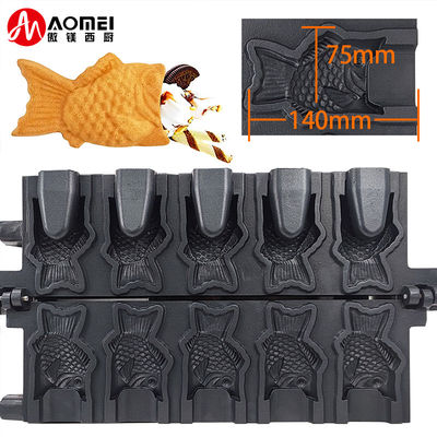 Machine Taiyaki électrique en acier inoxydable avec une longue durée de vie et 375*700*290mm de taille