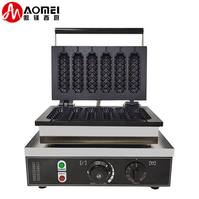 6 en 1 Commercial électrique bâton Waflera Boulanger ustensiles de cuisine Snack Hot Dog Waffle Machine 7,5 KG